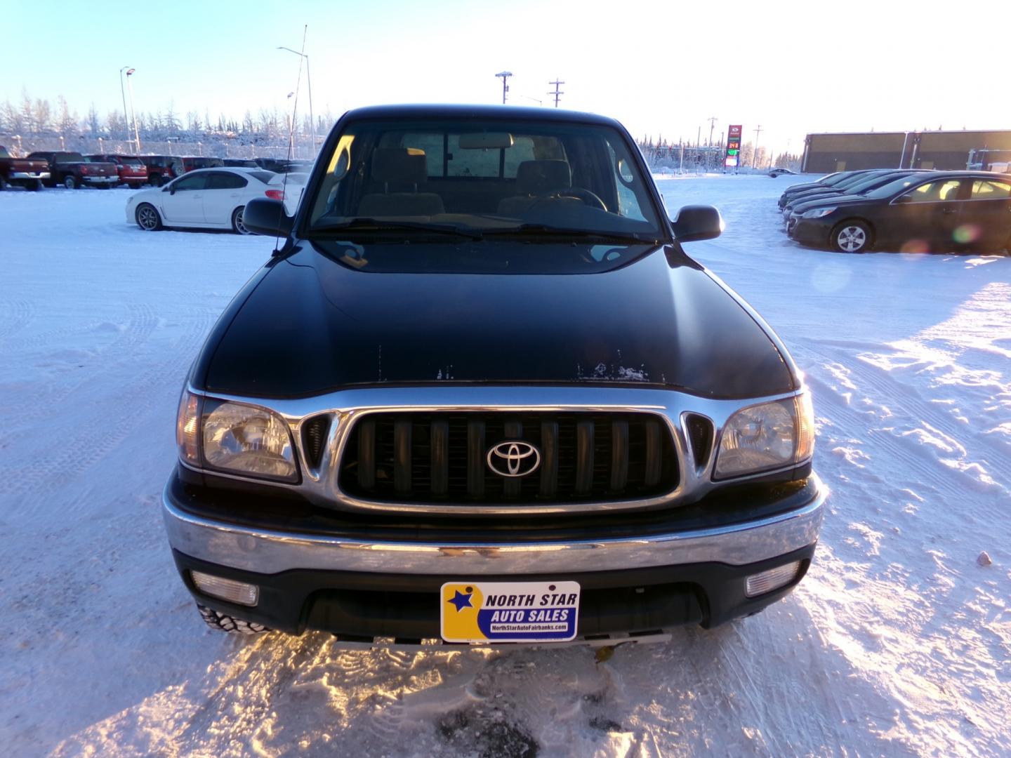 2003 Black /Tan Toyota Tacoma Base (5TEWN72N23Z) with an 3.4L V6 DOHC 24V engine, 5-Speed Manual transmission, located at 2630 Philips Field Rd., Fairbanks, AK, 99709, (907) 458-0593, 64.848068, -147.780609 - Photo#1